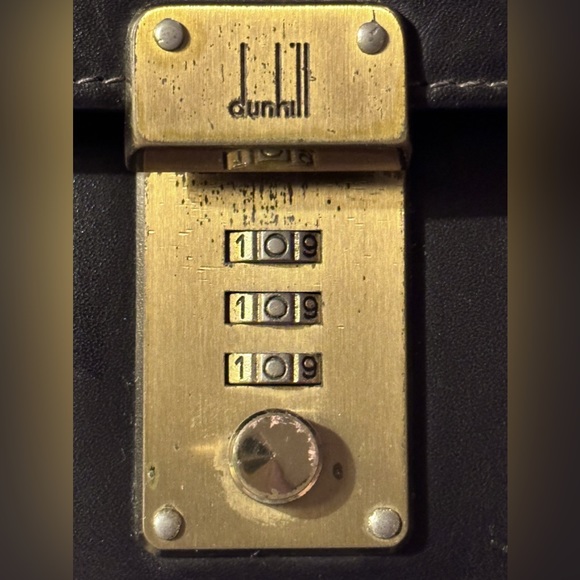 Dunhill Leather Combination Lock Crossbody Messenger bag w wristlet and handle - Picture 2 of 14